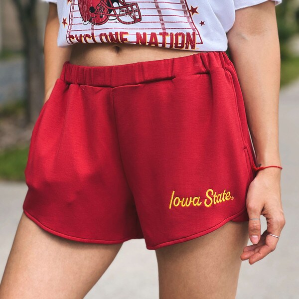 Zoozatz Women's Iowa State Cardinal Sweatshirt Shorts
